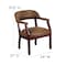 Flash Furniture Traditional Luxurious Conference Chair, Brown Back, 24 in W 27" L 31-1/2" H, Upholstered Straight B-Z105-BRN-GG - alternate 6