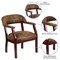 Flash Furniture Traditional Luxurious Conference Chair, Brown Back, 24 in W 27" L 31-1/2" H, Upholstered Straight B-Z105-BRN-GG - alternate 5