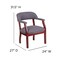 Flash Furniture Traditional Luxurious Conference Chair, Wood Back, 24 in W 27" L 31-1/2" H, Upholstered Straight B-Z105-GY-GG - alternate 4