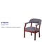 Flash Furniture Traditional Luxurious Conference Chair, Wood Back, 24 in W 27" L 31-1/2" H, Upholstered Straight B-Z105-GY-GG - alternate 9