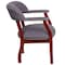 Flash Furniture Traditional Luxurious Conference Chair, Wood Back, 24 in W 27" L 31-1/2" H, Upholstered Straight B-Z105-GY-GG - alternate 10
