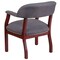 Flash Furniture Traditional Luxurious Conference Chair, Wood Back, 24 in W 27" L 31-1/2" H, Upholstered Straight B-Z105-GY-GG - alternate 3