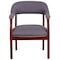 Flash Furniture Traditional Luxurious Conference Chair, Wood Back, 24 in W 27" L 31-1/2" H, Upholstered Straight B-Z105-GY-GG - alternate 8