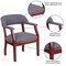 Flash Furniture Traditional Luxurious Conference Chair, Wood Back, 24 in W 27" L 31-1/2" H, Upholstered Straight B-Z105-GY-GG - alternate 5
