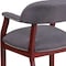 Flash Furniture Traditional Luxurious Conference Chair, Wood Back, 24 in W 27" L 31-1/2" H, Upholstered Straight B-Z105-GY-GG - alternate 7