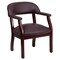 Flash Furniture Traditional Luxurious Conference Chair, Burgundy Seat, Wood Back, 24" W 27" L 31-1/2" H B-Z105-LF19-LEA-GG - alternate 9
