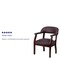 Flash Furniture Traditional Luxurious Conference Chair, Burgundy Seat, Wood Back, 24" W 27" L 31-1/2" H B-Z105-LF19-LEA-GG - alternate 10
