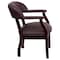 Flash Furniture Traditional Luxurious Conference Chair, Burgundy Seat, Wood Back, 24" W 27" L 31-1/2" H B-Z105-LF19-LEA-GG - alternate 2