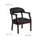 Flash Furniture Traditional Luxurious Conference Chair, Black Back, 24 in W 27" L 31-1/2" H, Upholstered Straight B-Z105-LF-0005-BK-LEA-GG - alternate 8