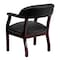 Flash Furniture Traditional Luxurious Conference Chair, Black Back, 24 in W 27" L 31-1/2" H, Upholstered Straight B-Z105-LF-0005-BK-LEA-GG - alternate 9