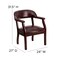 Flash Furniture Traditional Luxurious Conference Chair, 24 in W 27" L 31-1/2" H, Upholstered Straight, Vinyl Seat B-Z105-OXBLOOD-GG - alternate 2