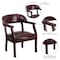 Flash Furniture Traditional Luxurious Conference Chair, 24 in W 27" L 31-1/2" H, Upholstered Straight, Vinyl Seat B-Z105-OXBLOOD-GG - alternate 6