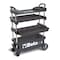 Beta C27S Tool Trolley, 3 Drawer, Gray, Sheet Metal, 27 in W x 12 in D x 39 in H C27S-G - alternate 3