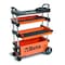 Beta C27S Tool Trolley, 3 Drawer, Orange, Sheet Metal, 27 in W x 12 in D x 39 in H C27 S - alternate 4