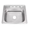 Cahaba Kitchen Sink, Flush Mount, Stainless steel Finish CA113SB25 - alternate 1
