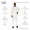 International Enviroguard Disposable Coveralls, M, White, MicroGuard CE(R), zipper CE8013CI-M - alternate 3