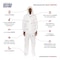 International Enviroguard Disposable Coverallss, Hooded Coverall, M, Microporous Fabric, Elastic Wrist, Attached Boots Ankle CE8019CI-M - alternate 4
