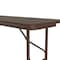 Correll Rectangle Commerical Folding Utility Table, High Pressure Laminate Top, Walnut CF1872PX-01 - alternate 3