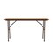 Correll Rectangle Commerical Folding Utility Table, High Pressure Laminate Top, Medium Oak CF1872PX-06 - alternate 2