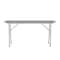 Correll Rectangle Commerical Folding Utility Table, High Pressure Laminate Top, Gray Granite CF1872PX-15 - alternate 5