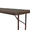Correll Rectangle Commerical Folding Utility Table, High Pressure Laminate Top, Walnut CF2472PX-01 - alternate 2