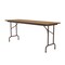 Correll Rectangle Commerical Folding Utility Table, High Pressure Laminate Top, Medium Oak CF2472PX-06 - alternate 2