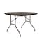 Correll Round Commerical Folding Utility Table, 48" Dia. W, 29" H, Melamine Laminate Top, Walnut CF48MR-01 - alternate 5