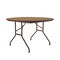 Correll Round Commerical Folding Utility Table, High Pressure Laminate Top, Medium Oak CF48PX-06 - alternate 4