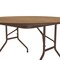 Correll Round Commerical Folding Utility Table, High Pressure Laminate Top, Medium Oak CF48PX-06 - alternate 5