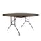 Correll Round Commerical Folding Utility Table, High Pressure Laminate Top, Walnut CF60PX-01 - alternate 5