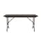Correll Rectangle Commerical Adjustable Height Folding Utility Table, 24" W, 48" L, 22" to 32" H, Walnut CFA2448M-01 - alternate 4