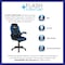 Flash Furniture Gaming Chair, Padded Flip-up, Blue CH-00095-BL-GG - alternate 8
