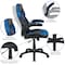 Flash Furniture Gaming Chair, Padded Flip-up, Blue CH-00095-BL-GG - alternate 2