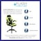 Flash Furniture Gaming Chair, Padded Flip-up, Neon Green CH-00095-GN-GG - alternate 6