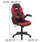 Flash Furniture Gaming Chair, Padded Flip-up, Red CH-00095-RED-GG - alternate 7