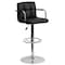 Flash Furniture Black Quilted Vinyl Barstool, Adj Height CH-102029-BK-GG - alternate 5