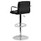 Flash Furniture Black Quilted Vinyl Barstool, Adj Height CH-102029-BK-GG - alternate 4