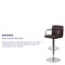 Flash Furniture Brown Quilted Vinyl Barstool, Adj Height, Frame Material: Metal CH-102029-BRN-GG - alternate 5