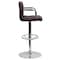Flash Furniture Brown Quilted Vinyl Barstool, Adj Height, Frame Material: Metal CH-102029-BRN-GG - alternate 9