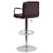 Flash Furniture Brown Quilted Vinyl Barstool, Adj Height, Frame Material: Metal CH-102029-BRN-GG - alternate 8