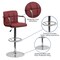 Flash Furniture Burgundy Quilted Barstool, Adj Height CH-102029-BURG-GG - alternate 9