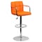 Flash Furniture Orange Quilted Vinyl Barstool, Adj Height, Weight Capacity: 330 lb. CH-102029-ORG-GG - alternate 3