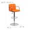 Flash Furniture Orange Quilted Vinyl Barstool, Adj Height, Weight Capacity: 330 lb. CH-102029-ORG-GG - alternate 6