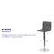 Flash Furniture Tufted Gray Vinyl Barstool, Adj Height CH-112080-GY-GG - alternate 4
