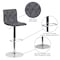 Flash Furniture Tufted Gray Vinyl Barstool, Adj Height CH-112080-GY-GG - alternate 7