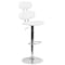 Flash Furniture White Vinyl Barstool, Adj Height, Seat Height Range: 24" to 32" CH-112280-WH-GG - alternate 9