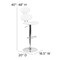 Flash Furniture White Vinyl Barstool, Adj Height, Seat Height Range: 24" to 32" CH-112280-WH-GG - alternate 2