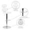 Flash Furniture White Vinyl Barstool, Adj Height, Seat Height Range: 24" to 32" CH-112280-WH-GG - alternate 4