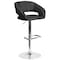 Flash Furniture Black Vinyl Adjustable Height Barstool CH-122070-BK-GG - alternate 6