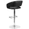 Flash Furniture Black Vinyl Adjustable Height Barstool CH-122070-BK-GG - alternate 3